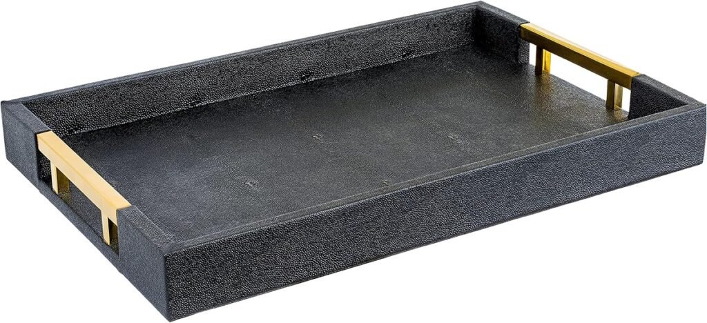 Home Redefined decorative serving tray in Black/Gold